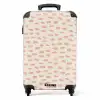 Zalmroze vlekken op crèmekleur NBS - Handbagage koffer - Volwassenen Unisex middel -productfoto_recht