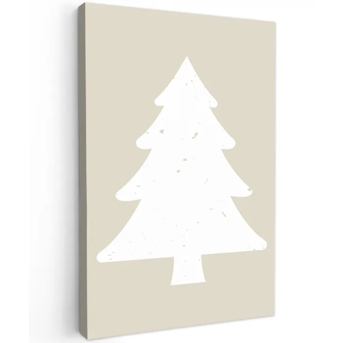 Japandi - Kerstboom - Beige - Kerstversiering canvas 2cm klein -z3d