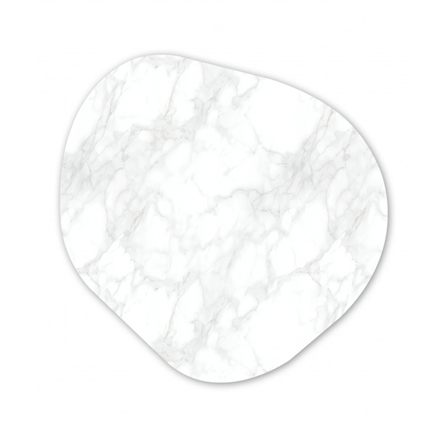 Minimalistisch - Wit - Grijze aders Wandcirkel Organisch Forex 3mm klein 629 -3d