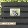 Vaas - Delftsblauw - Madeliefjes tuinposter los doek klein -sfeer3