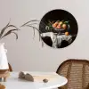 Stilleven - Perziken - Vintage Wandcirkel plexiglas klein -sfeer4