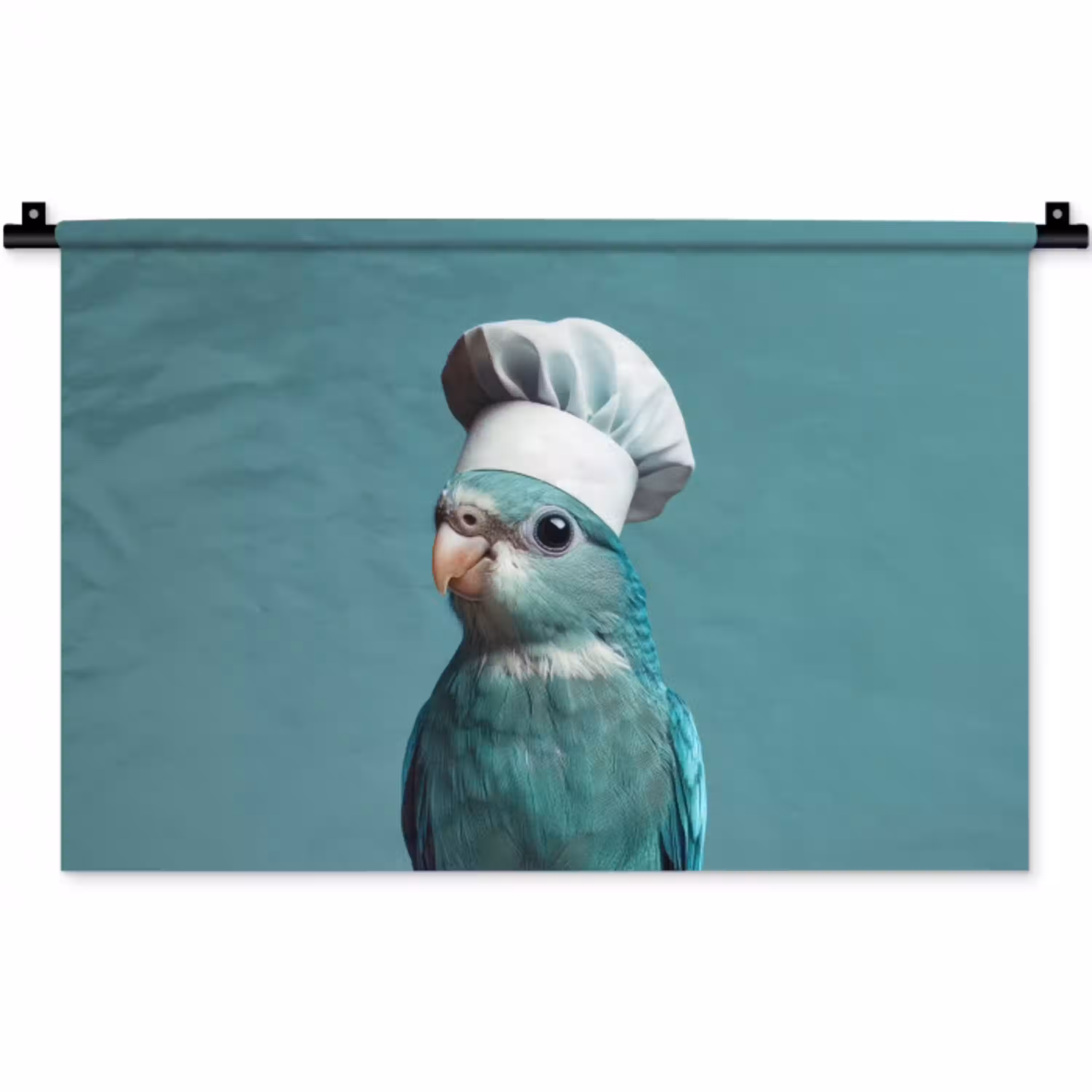 Parkiet - Vogel - Koksmuts - Cute Wandkleed katoen klein -zz3d
