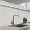 Klassiek - Visgraat - Grijs keuken achterwand 2 middel 871 -3d_schuin