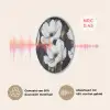 Bloemen - Wit - Abstract Akoestische PET Vilt - Rond klein -USP_NL
