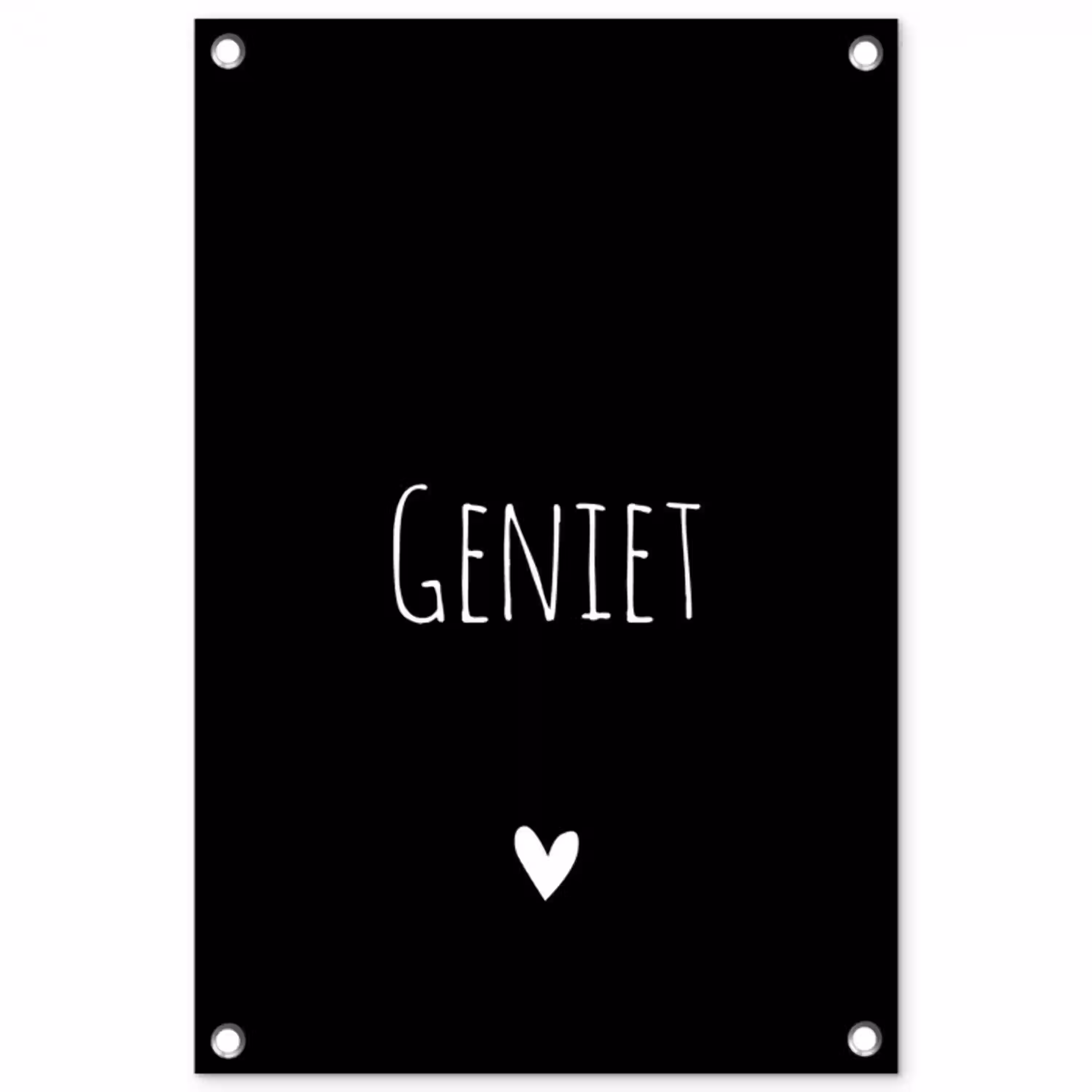 Spreuken - Geniet - Quotes tuinposter los doek klein -3d
