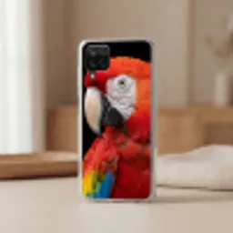 Ara - Portret - Rood Telefoonhoesje Samsung Galaxy A12 klein -sfeer2