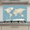 Wereldkaart - Oceaan - Realistisch - Blauw keuken achterwand spatscherm klein -3d_website