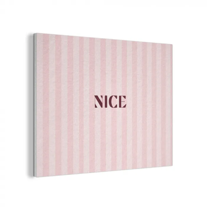 Nice - Strepen - Roze PET vilt klein -3d