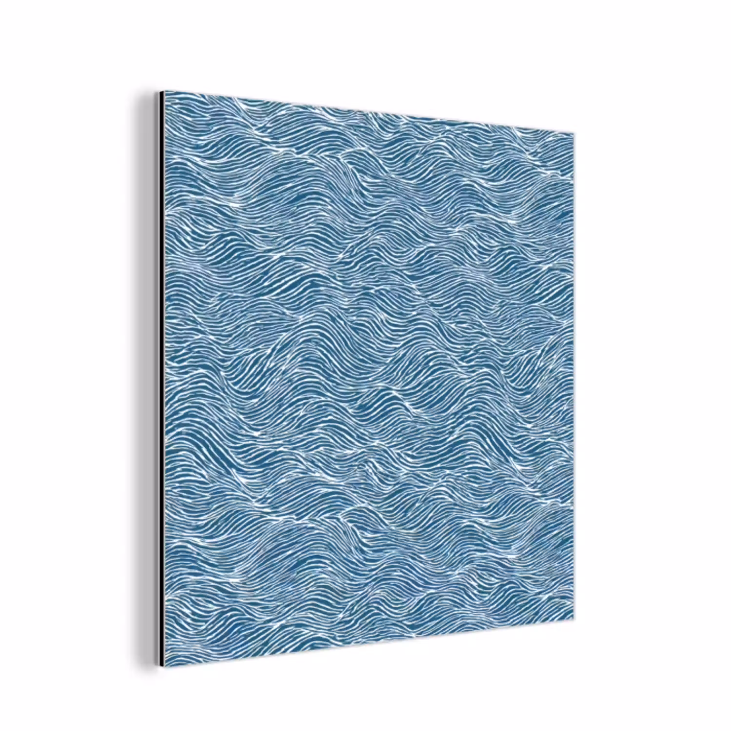 Blauw - Wit - Golven - Getekend - Textuur aluminium wit klein 46 -3d