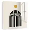 Minimalistisch - Zwarte boog - Gouden cirkel plexiglas 5mm klein -zzzproduct_nieuw