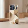 Retro - Geometrische lagen - Aardetinten Telefoonhoesje iPhone 17 Pro klein -sfeer2