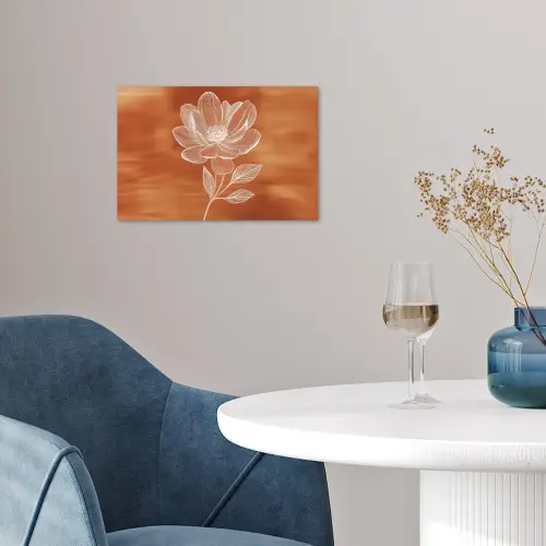 Bloem - Minimalistisch - Wit poster papier klein -sfeer3