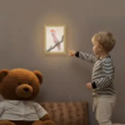 Papagaai - Tak - Roze Light Box met kabel (Kinderlampje) klein -sfeer4a_kind