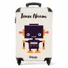 Paarse pixel NBS - Handbagage koffer - Kinderen Unisex middel -productfoto_recht