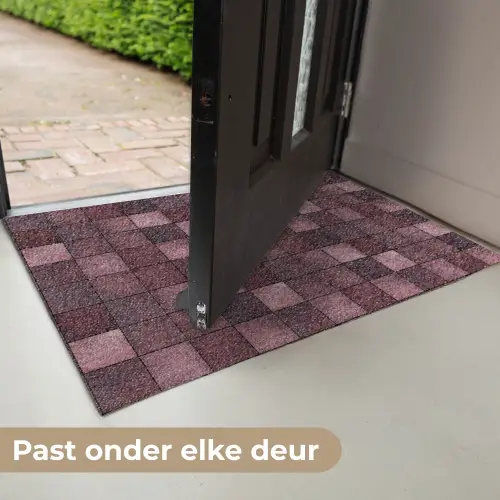 Vierkant - Tegel - Patroon - Paars Deurmat klein 898 -USP_NL