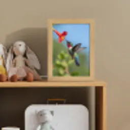Kolibrie - Bloem - Natuur - Groen Light Box met kabel (Kinderlampje) klein -sfeer2_kind