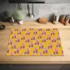 Retro - Disco - Rolschaatsen - Geel - Roze Inductie beschermer vinyl 3mm klein 276 -sfeer5