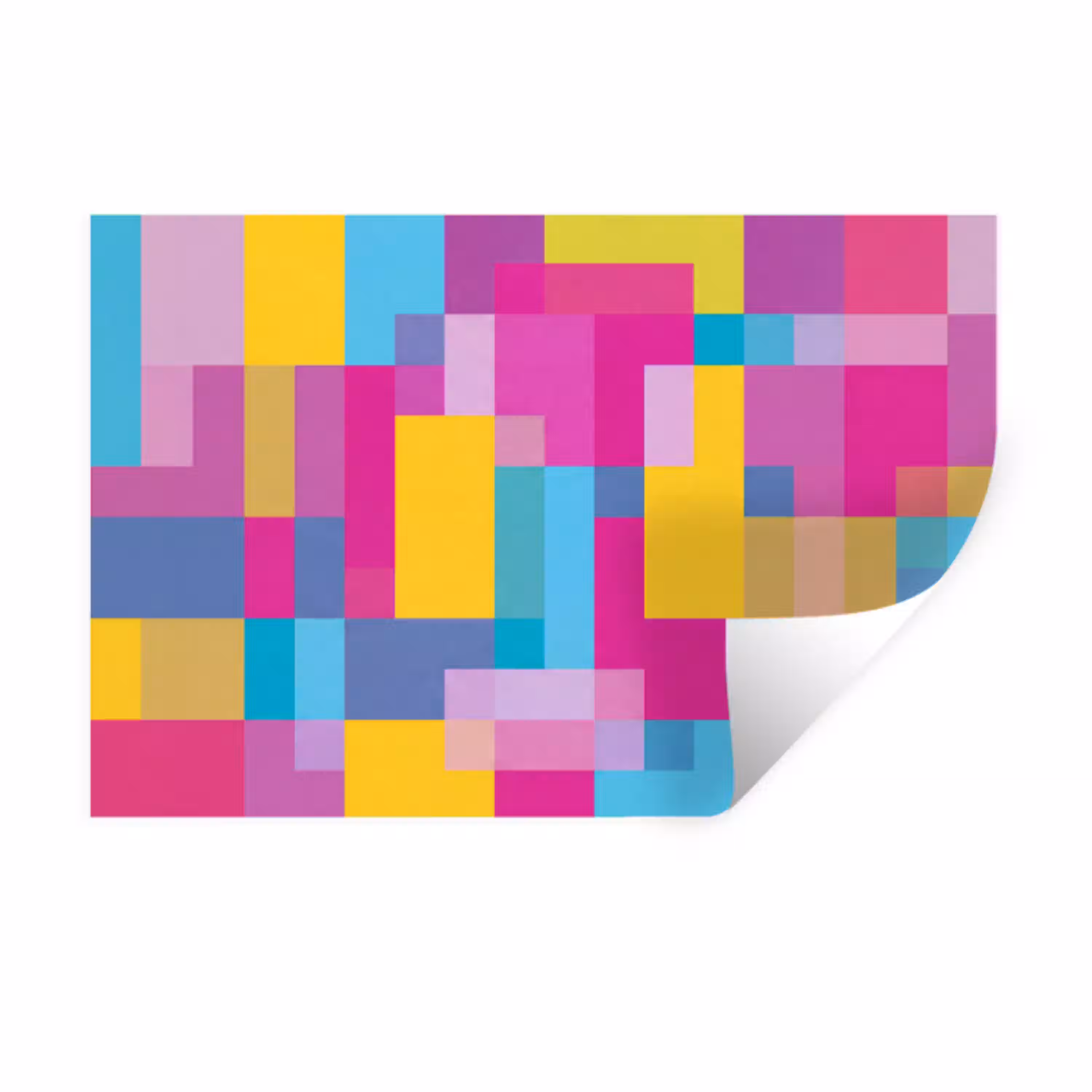 Abstract - Geometrisch - Kunst - Kleurrijk - Modern Muursticker klein -3d
