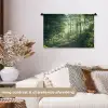 Bos - Pad - Zon - Bomen - Groen - Natuur Wandkleed katoen klein -sfeer1