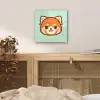 Rode panda - Groen - Cartoon plexiglas 5mm klein -sfeer4