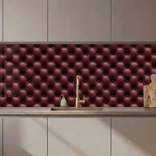 Leer - Patroon - Bordeaux keuken achterwand 2 middel 871 zz_3dshopping