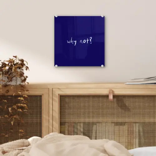 Why not - Blauw - Handgeschreven plexiglas 5mm klein -sfeer4