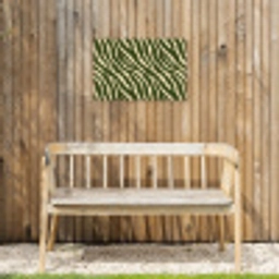 Zebra - Patroon - Groen Tuinposter op houten frame 2 cm dik klein 845 -sfeer4