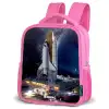 Spaceshuttle die kan opstijgen Kinderrugzak - Roze middel -schuin