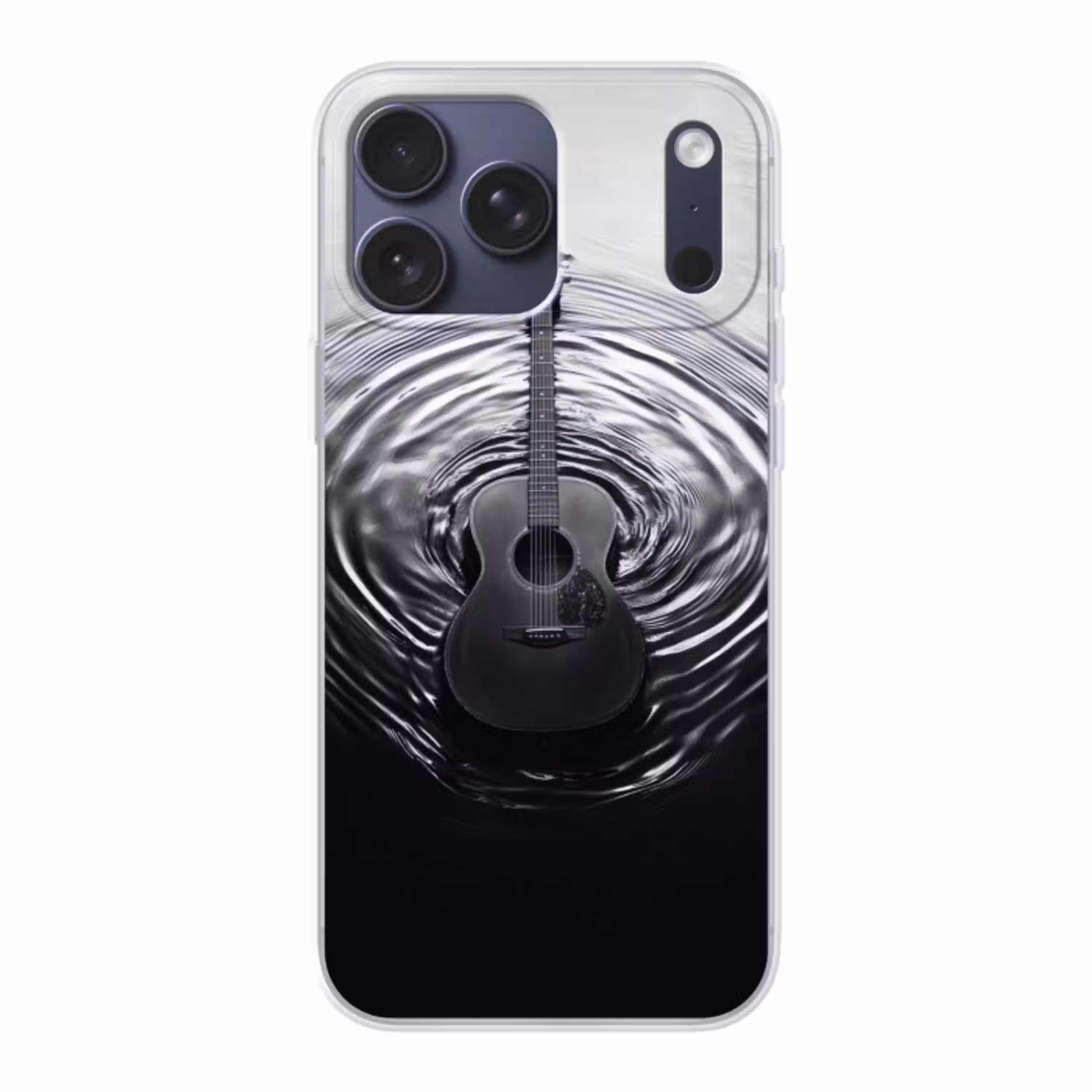 Gitaar - Hout - Water Telefoonhoesje iPhone 17 Pro Max klein -3d