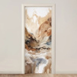 Abstract - Kunst - Verf - Beige - Modern deurposter klein -3d_beige
