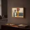 Abstract - Kunst - Vormen - Modern Light Box met batterij (Wandlamp) middel -sfeer1