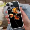 Bloem - Orchidee - Oranje Hoesje iPhone 16 Pro Max met koord klein -sfeer3