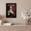 Koffie - Vrouw - Middelvinger fotolijst zwart zonder passe partout klein -sfeer5