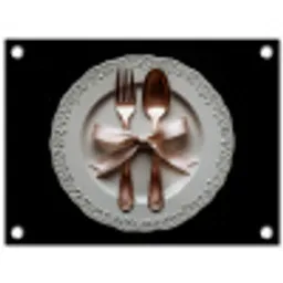 Rose - Strik - Bestek tuinposter los doek klein -3d