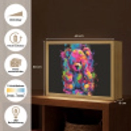 Beer - Verf - Kleurrijk - Knuffeldier Light Box met batterij (Wandlamp) middel -USP_websiteoverzichtDE