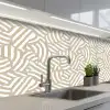 Abstract - Modern - Beige keuken achterwand 2 middel 871 -3d_schuin