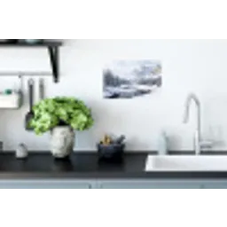 Sneeuwlandschap - Bergen - Rivier - Winter Muursticker klein -keuken