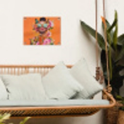 Vlinders - Vrouw - Zonnebril - Kleurrijk tuinposter los doek klein -sfeer7