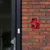 Rode bloemen - Sierlijk Naambord Huisje klein -sfeer2