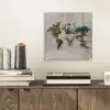 Wereldkaart - Geborduurd - Aardetinten plexiglas 5mm klein -sfeer1