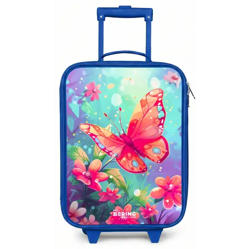 Verbluffende vlinder Kinderkoffer - Blauw klein -zz3dotto