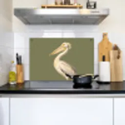 Pelikaan - Wit - Vogel - Klassiek - Natuur Inductie beschemer met haakjes klein -sfeer2