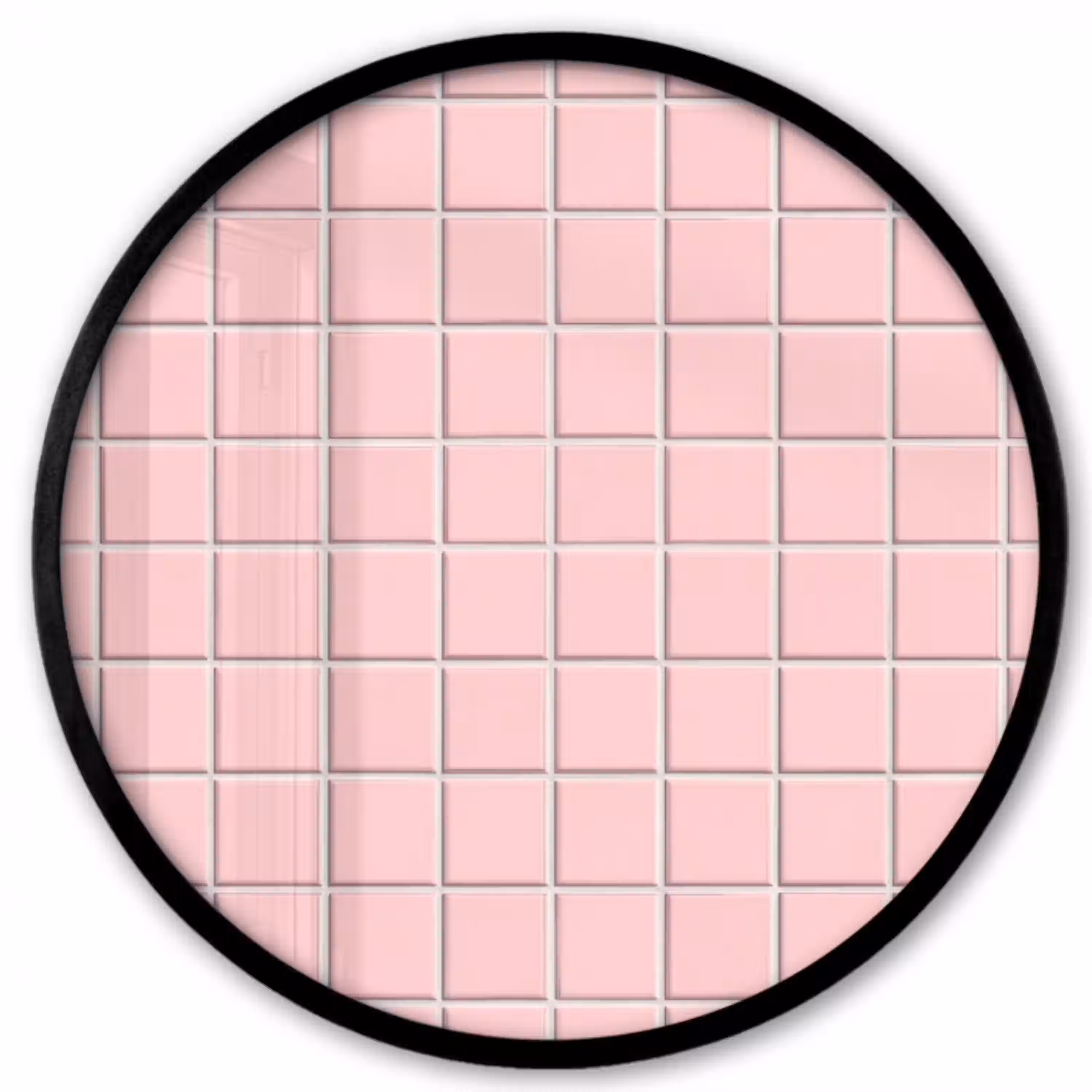 Patroon - Tegel - Pastelroze Fotolijst rond zonder passe partout klein 856 -3d