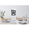 Chef - Japandi - Decoratie - Vintage Muursticker klein -eettafel