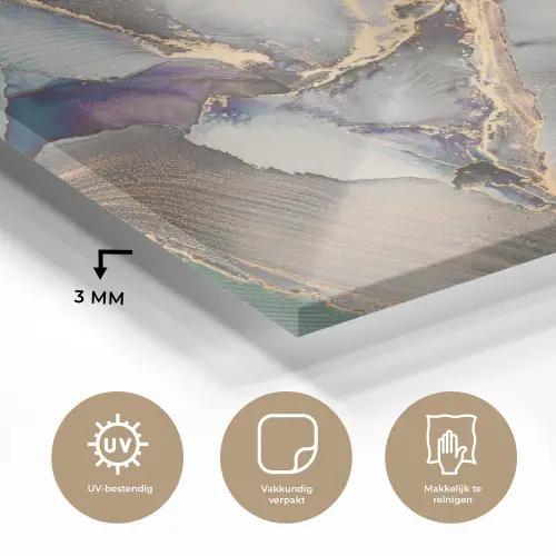 Goud - Blauw - Marmer plexiglas 5mm klein -sfeer2