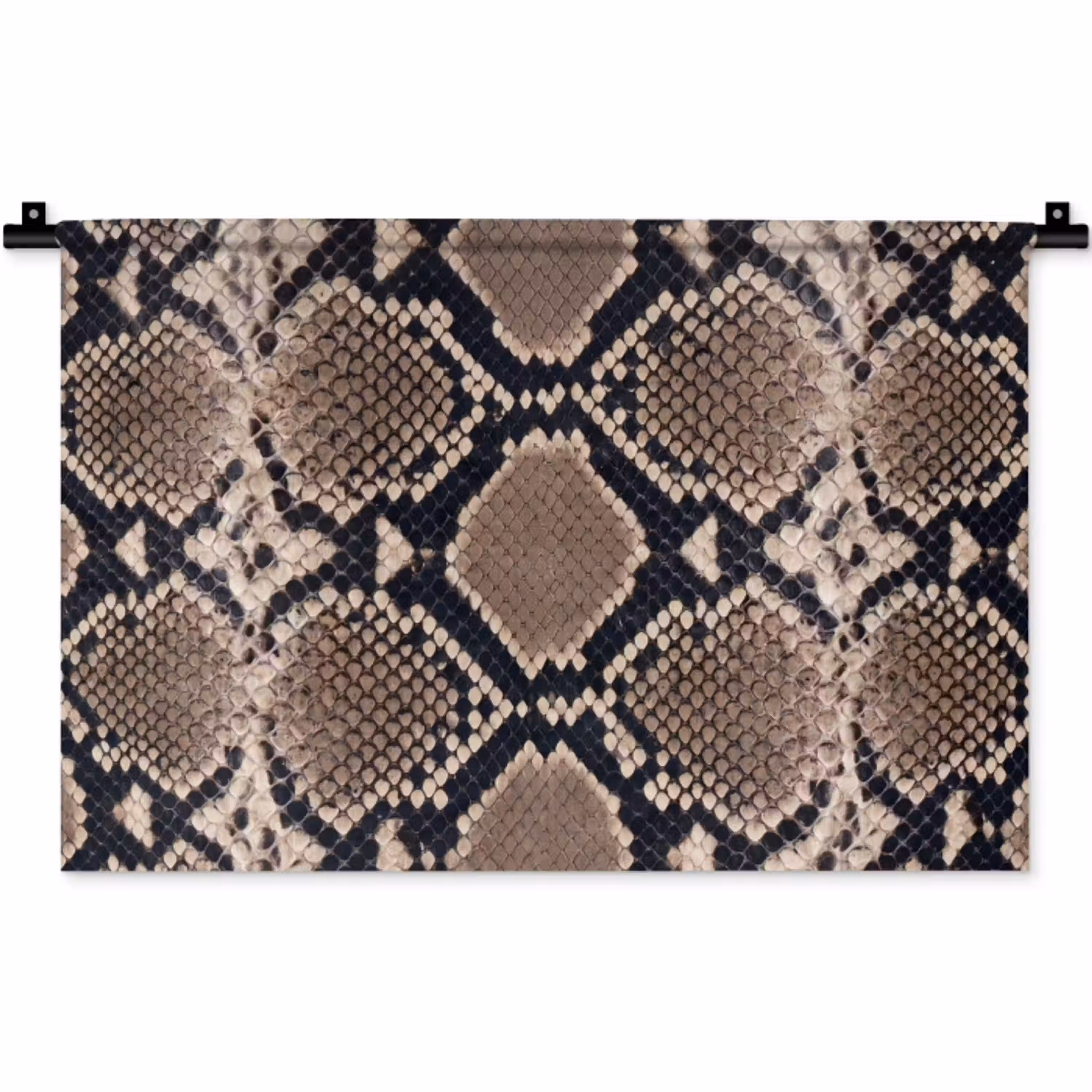 Slangenprint - Python - Bruin Wandkleed katoen klein -zz3d