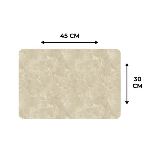 Lichtbeige - Marmer - Diffusie adering Placemat vinyl groot 368 -specs