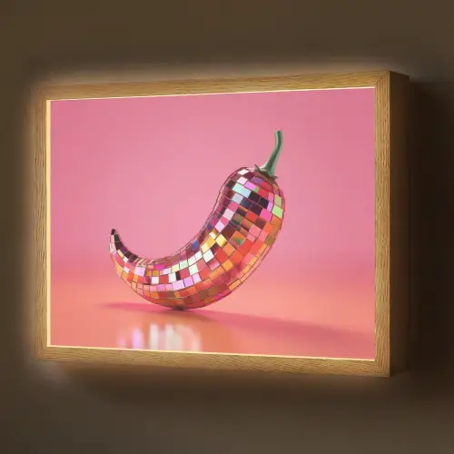 Peper - Disco - Rood - Glitter Light Box met batterij (Wandlamp) middel -z3d_website