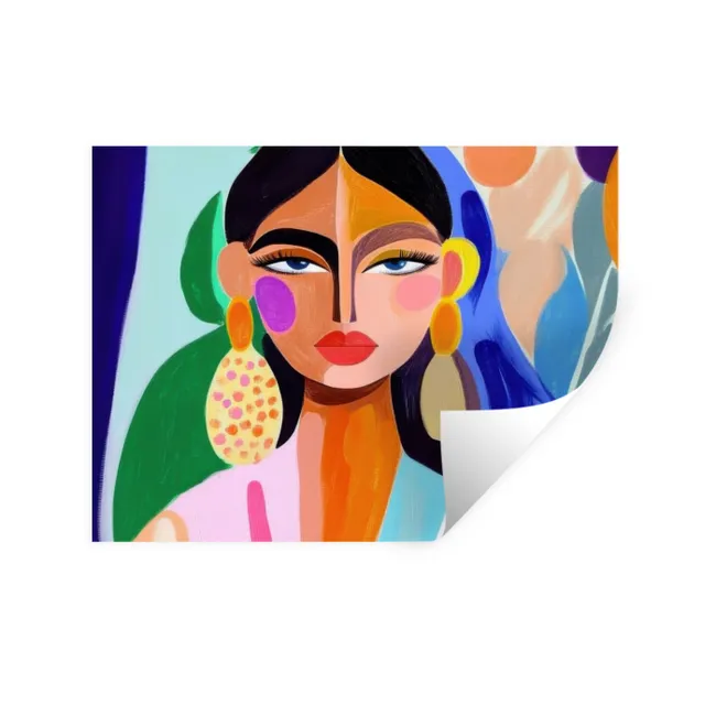 Muursticker - Portret - Vrouw - Modern