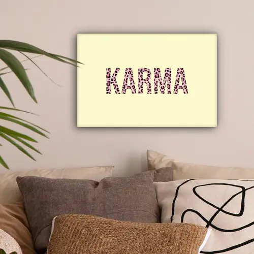 Karma - Luipaardprint - Geel canvas 2cm klein -sfeer1